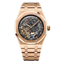 AUDEMARS PIGUET ROYAL OAK DOUBLE BALANCE WHEEL SKELETON ROSEGOLD (BLACK DIAL)